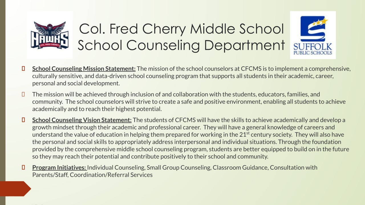 School Counseling Mission Statement